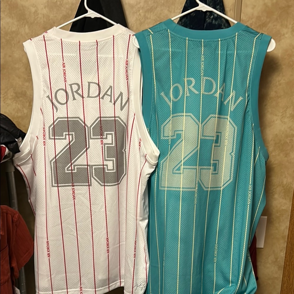 Jordan Basketball Jersey Set - White and Blue